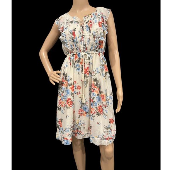 Abercrombie & Fitch Dresses & Skirts - ABERCROMIE & FITCH Women's Ruffle Sleeve Midi Dress Floral Cottagecore Sz S